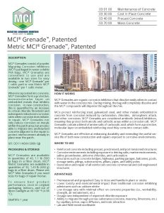 MCI Grenades MCI Metric Grenades PDS Page 1