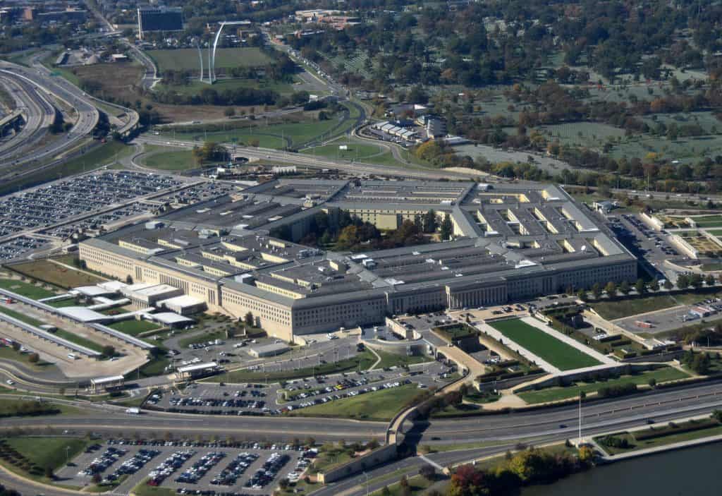 US Pentagon Washington DC seen from above